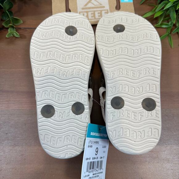 Reef Girls Little Charming Slip Flop Sandals Oasis Size 9 - Picture 7 of 7